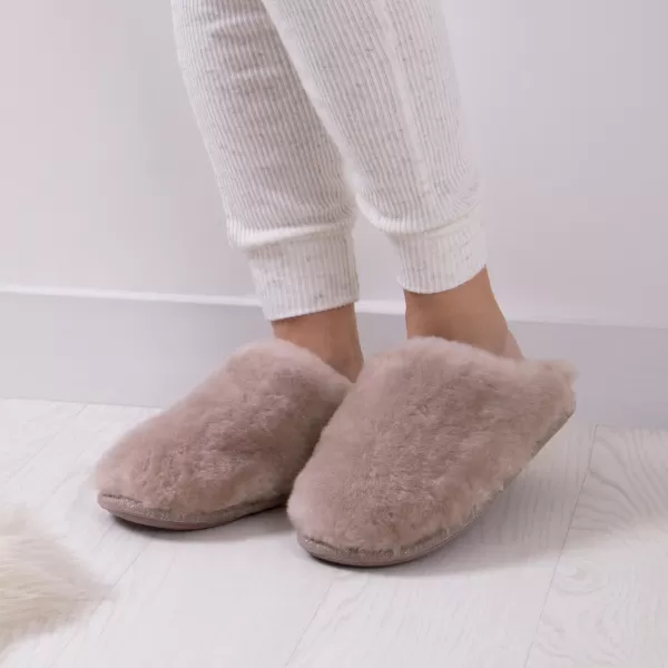 image of Just Sheepskin Louise Sheepskin Slippers Cafe Au Lait