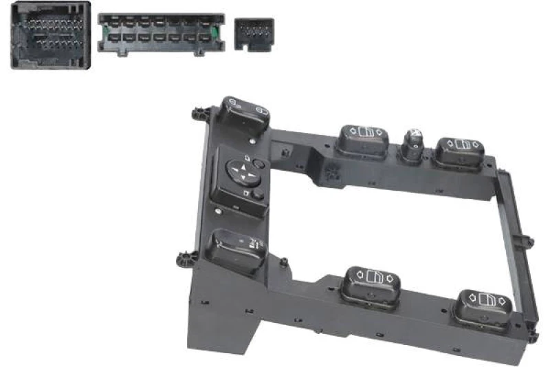 Image of Alfa e-Parts AF00532 Switch, window winder Front Thermoplast Switch,window winder (1761)