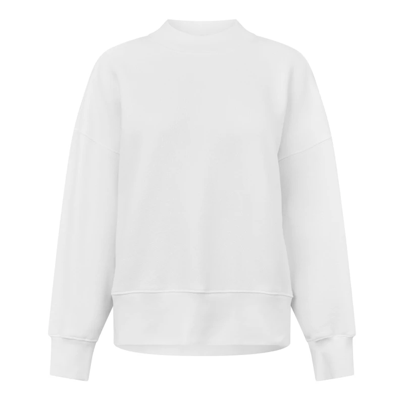 Image of Palm Angels Classic Curved Logo Crew-Neck Sweater Ladies White/Black female 8 (XS)