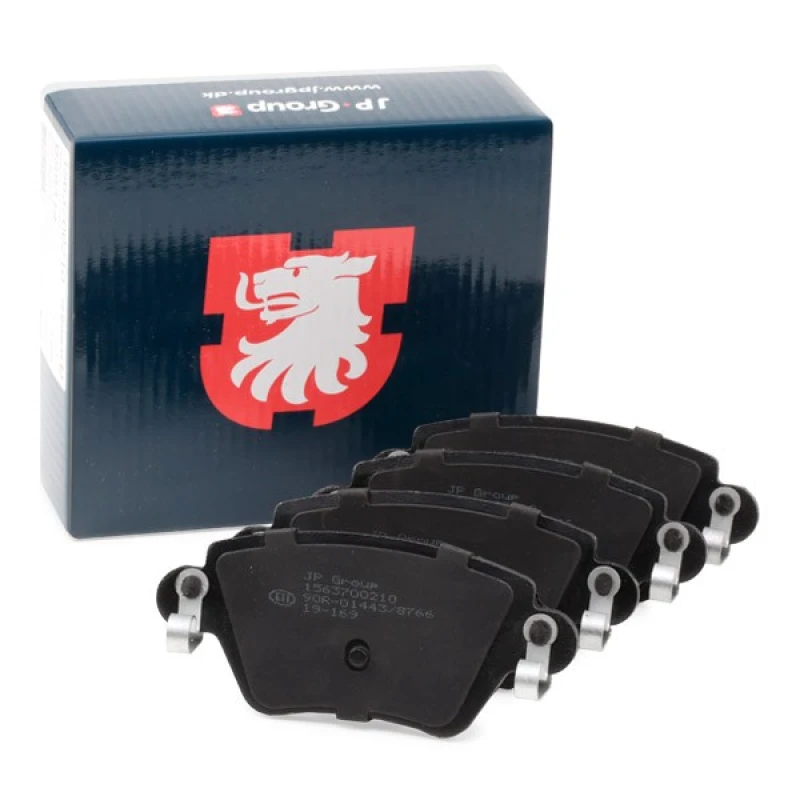 Image of JP GROUP 1563700210 Brake pad set JP Rear Axle, excl. wear warning contact Brake Pad Set,disc brake (402)