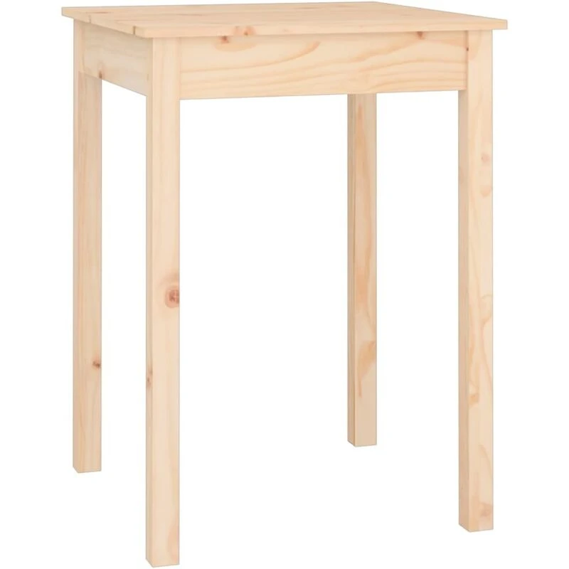 Image of Vidaxl Dining Table 55X55X75cm Solid Wood Pine, Brown 814254