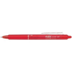 image of Pilot FriXion Clicker Rollerball Retractable Erasable Pen 0.7mm Tip 0.35mm Line Red Pack of 12