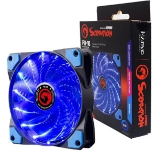 image of Marvo Scorpion FN-10 Blue 120mm 1200RPM Blue LED Fan