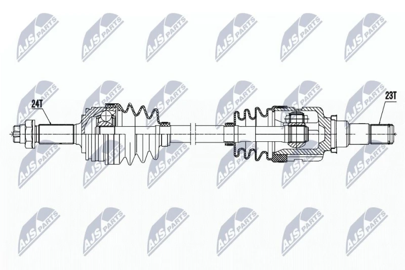 Image of NTY NPW-TY-170 Drive shaft Manual Transmission, Front Axle Left Drive Shaft (13)