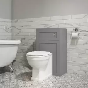 image of 500mm Grey Back to Wall Toilet Unit Only - Baxenden