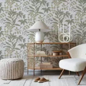 image of Superfresco Easy - Persephone Neutral Floral Wallpaper - White