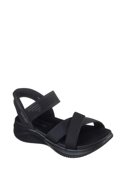 Image of Skechers Womens Ultra Flex 3.0 - Never Better Sandal in Black Size: 4 Black Female 4