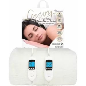 image of Homefront Electric Blanket Fleeced King - White