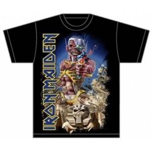 image of Iron Maiden Somewhere Back in Time Jumbo Mens T Shirt Small