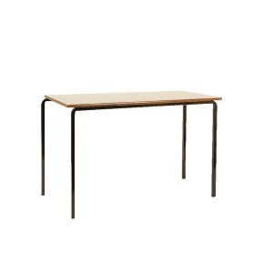 Image of Jemini MDF Edge Beech Top Class Table With Black Frame 1200x600x760mm