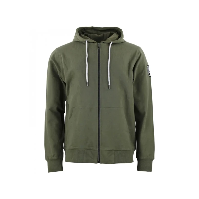 Image of Full-zip cotton sweatshirt Peak Mountain French Terry Vert Male M