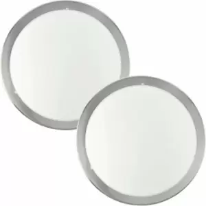 Image of Loops - 2 pack Wall Flush Ceiling Light Satin Nickel White Clear Satin Glass E27 1x60W