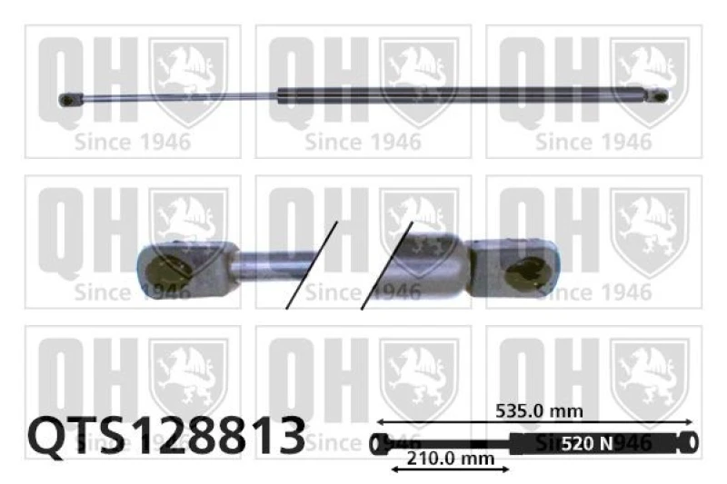 Image of QUINTON HAZELL Tailgate strut QUINTON HAZELL QTS128813