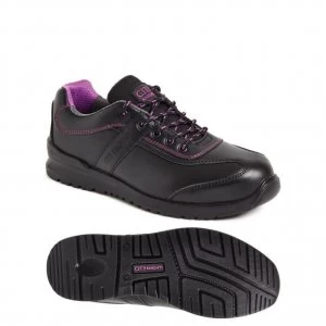 Image of SS620CM Black Non-metallic Ladies Tie Shoe - Size 3