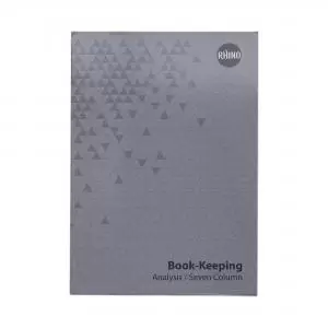Image of RHINO A4 Bookkeeping Book 32 Pages 16 Leaf Analysis Ruling BKA-2