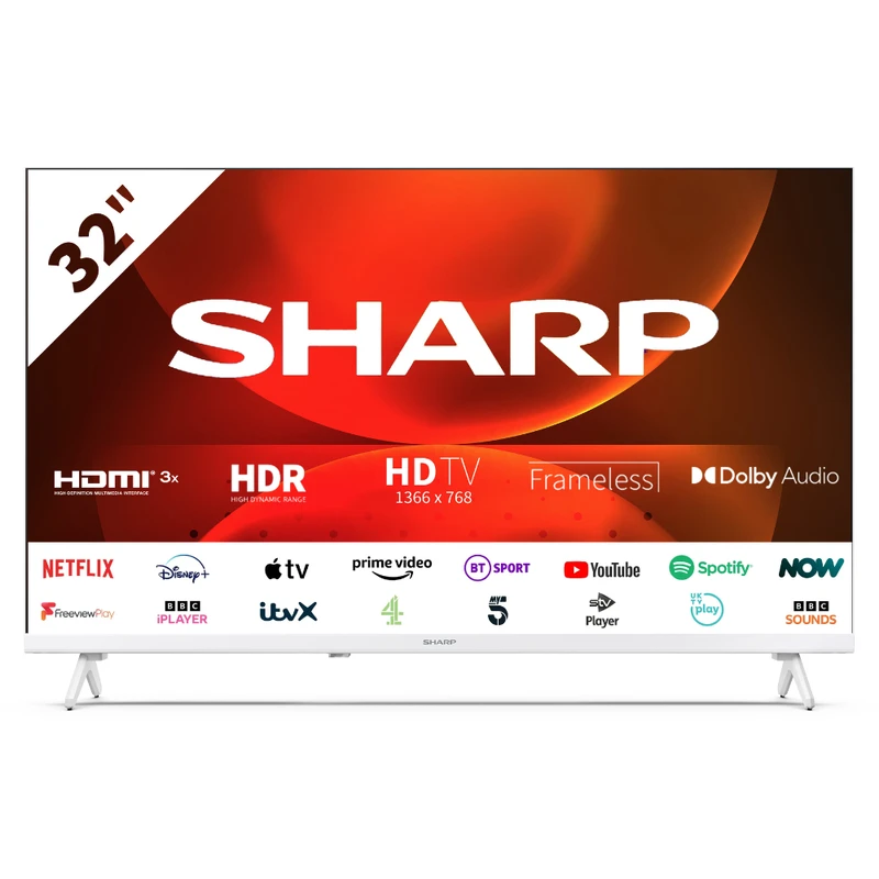 Image of Sharp 32" 1T-C32FH2KL2AW Smart HD Ready LED TV