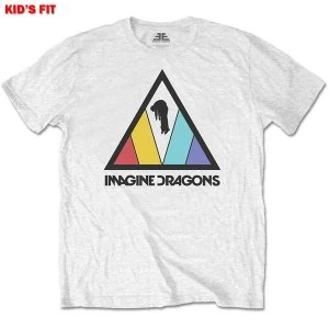 Image of Imagine Dragons - Triangle Logo Kids 11 - 12 Years T-Shirt - White