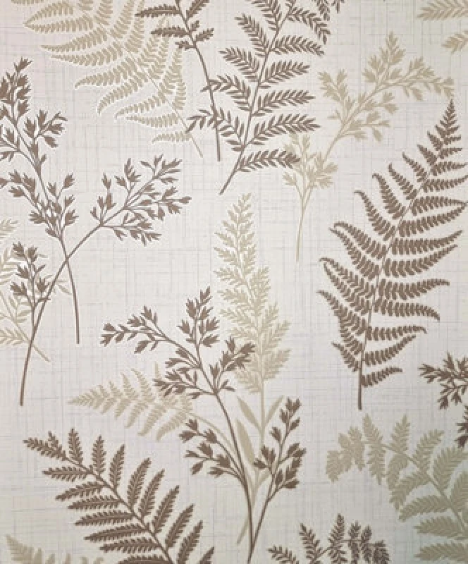Image of Fine Decor Fd43768 Fern Luxury Textured Vinyl Wallpaper, Mocha
