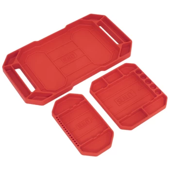 image of Flexible Tool Trays Non-Slip - Pack of 3