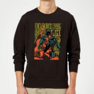 Image of Marvel Avengers Black Panther Collage Sweatshirt - Black - 5XL
