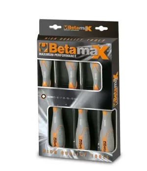 image of Beta Tools 943BX/D6 6pc Hi-Torque Hex Nut Spinner Set LONG Chr-plated 009430026