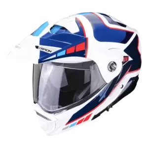Image of Scorpion Adx-2 Camino Pearl White-Blue-Red 2XL