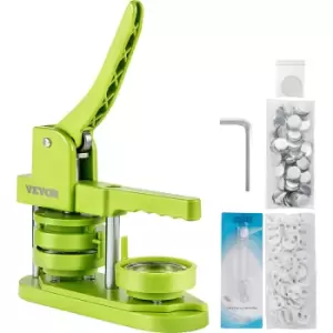 image of Badge Button Press, 2-1/4" (58 mm) Button Press Machine, Green Button Badge Maker Machine with 1 Circle Cutter and 500 Sets of Components (Metal