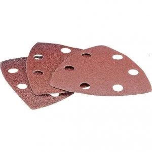 Image of Draper Punched Delta Sanding Sheets 23666 Oscillating Multi Tool Assorted Grit Pack of 6