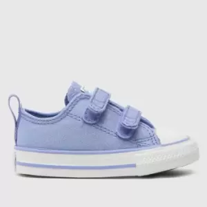 image of Converse Purple All Star 2v Lo Festival Girls Toddler Trainers