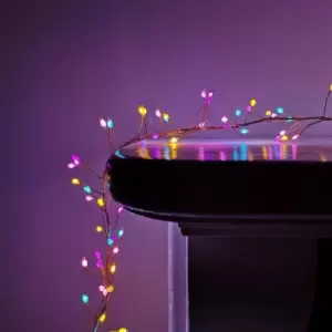 Image of Samuel Alexander - 800 LED 5.5m Premier Christmas Indoor Outdoor Multifunction Wire Cluster Lights with Timer in Rainbow
