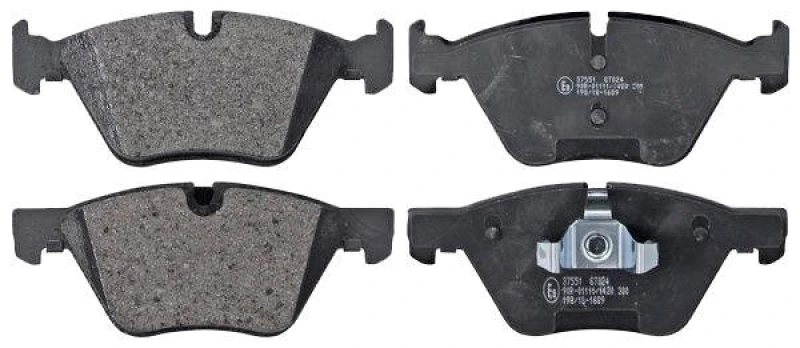 Image of A.B.S. 37551 Brake pad set prepared for wear warning indicator Brake Pad Set,disc brake (402)