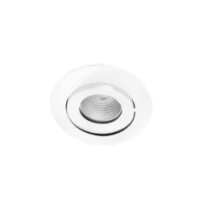 Image of Integral 9W Warm White Dimmable LED Fire Rated Adjustable Downlight - Matt White
