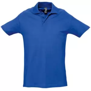 Image of SOLS Mens Spring II Short Sleeve Heavyweight Polo Shirt (4XL) (Royal Blue)