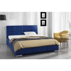 Image of Envisage Trade - Simplier Upholstered Beds - Plush Velvet, Double Size Frame, Blue - Blue