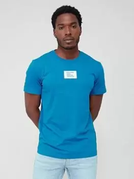 Image of Calvin Klein Jeans Calvin Klein Jeans Colored Address Small Box T-Shirt, Blue, Size L, Men