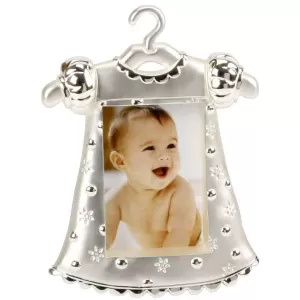 Image of Silver Pink Baby Dress Frame