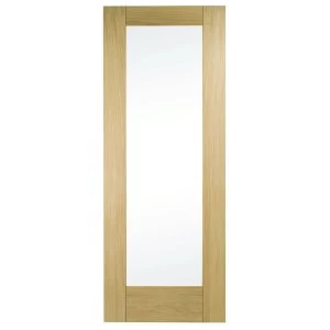 Image of Wickes Oxford Internal Glazed 1 Panel Oak Veneer Door - 1981 x 838mm