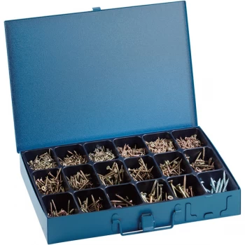 image of Affix Multi Purpose Screw Assortment In Steel Case - 2110 Piece