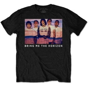 image of Bring Me The Horizon - Photo Lines Unisex Medium T-Shirt - Black