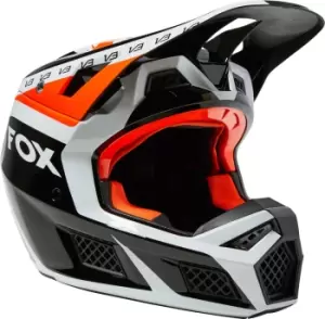 Image of FOX V3 RS DVIDE Motocross Helmet, black-white Size M black-white, Size M