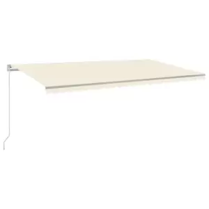 Image of Vidaxl Manual Retractable Awning With LED 600X350 Cm Cream