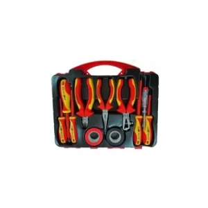 Image of 11 Pce VDE Electrical Electricians Insulated Plier Cutter Stripper Screwdrivers