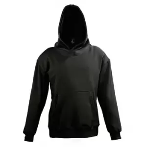 image of SOLS Childrens/Kids Slam Hooded Sweatshirt (12 Years) (Black)