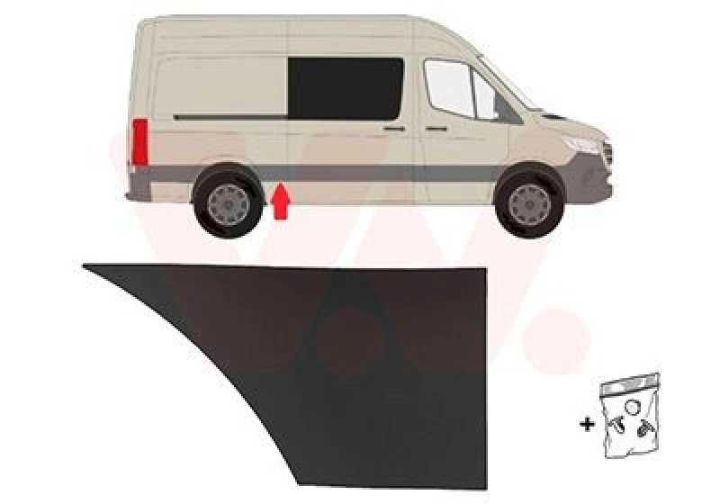 Image of VAN WEZEL Trim / Protective Strip, sidewall VAN WEZEL 2973426