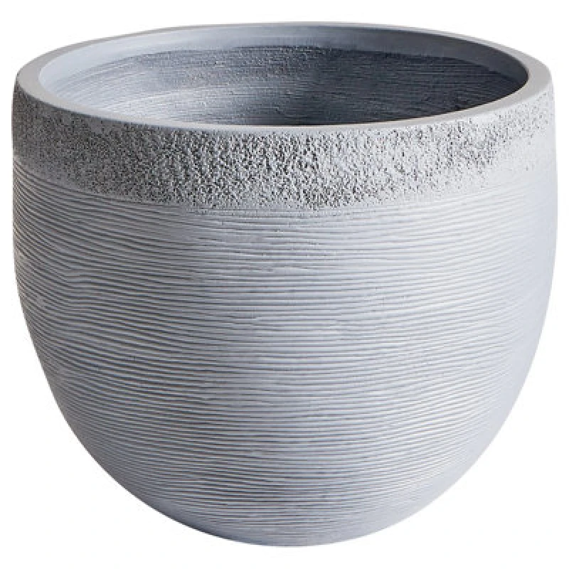 Image of Beliani Scandinavian Plant Pot Zakros 38cm Grey