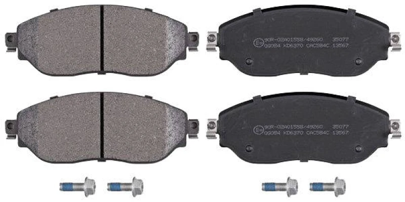 Image of A.B.S. 35077 Brake pad set without integrated wear sensor Brake Pad Set,disc brake (402)