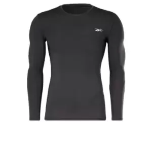 Image of Reebok Workout Ready Compression Long-Sleeve Top Long-Sle - Black