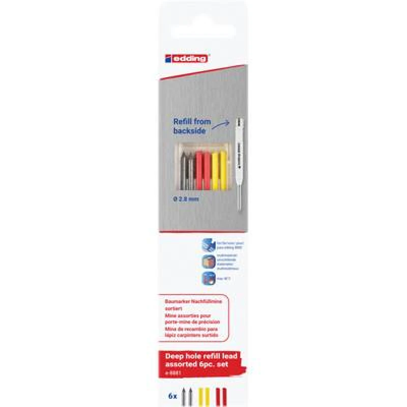 Image of Edding Edding Sortiert 6er-Blister 4-8881-6-2999 Replacement tip Blue, Yellow, Red 1 Set 4-8881-6-2999