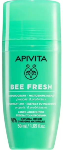 image of Apivita Bee Fresh Roll On Deodorant 50ml