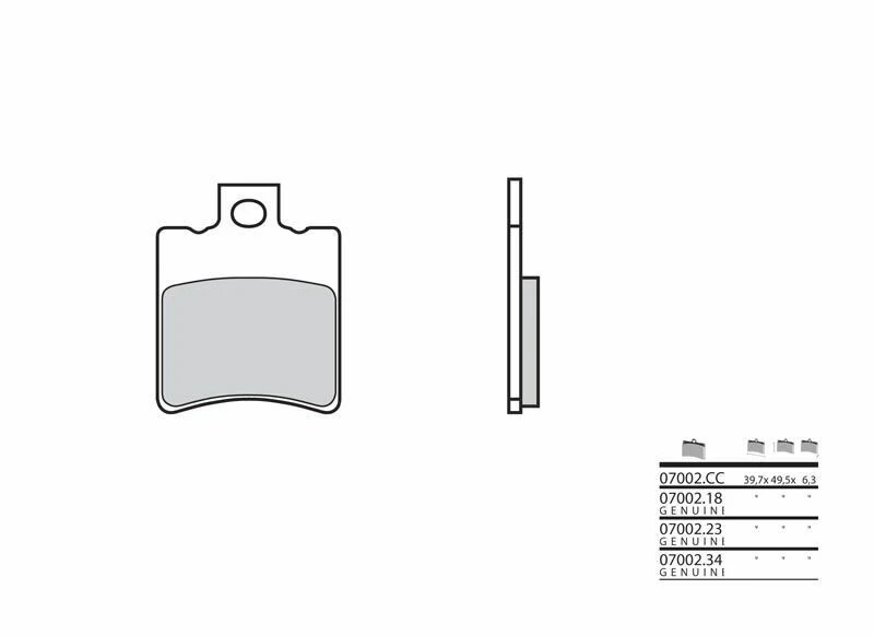 Image of Scooter Carbon Ceramic Brake pads - 07002